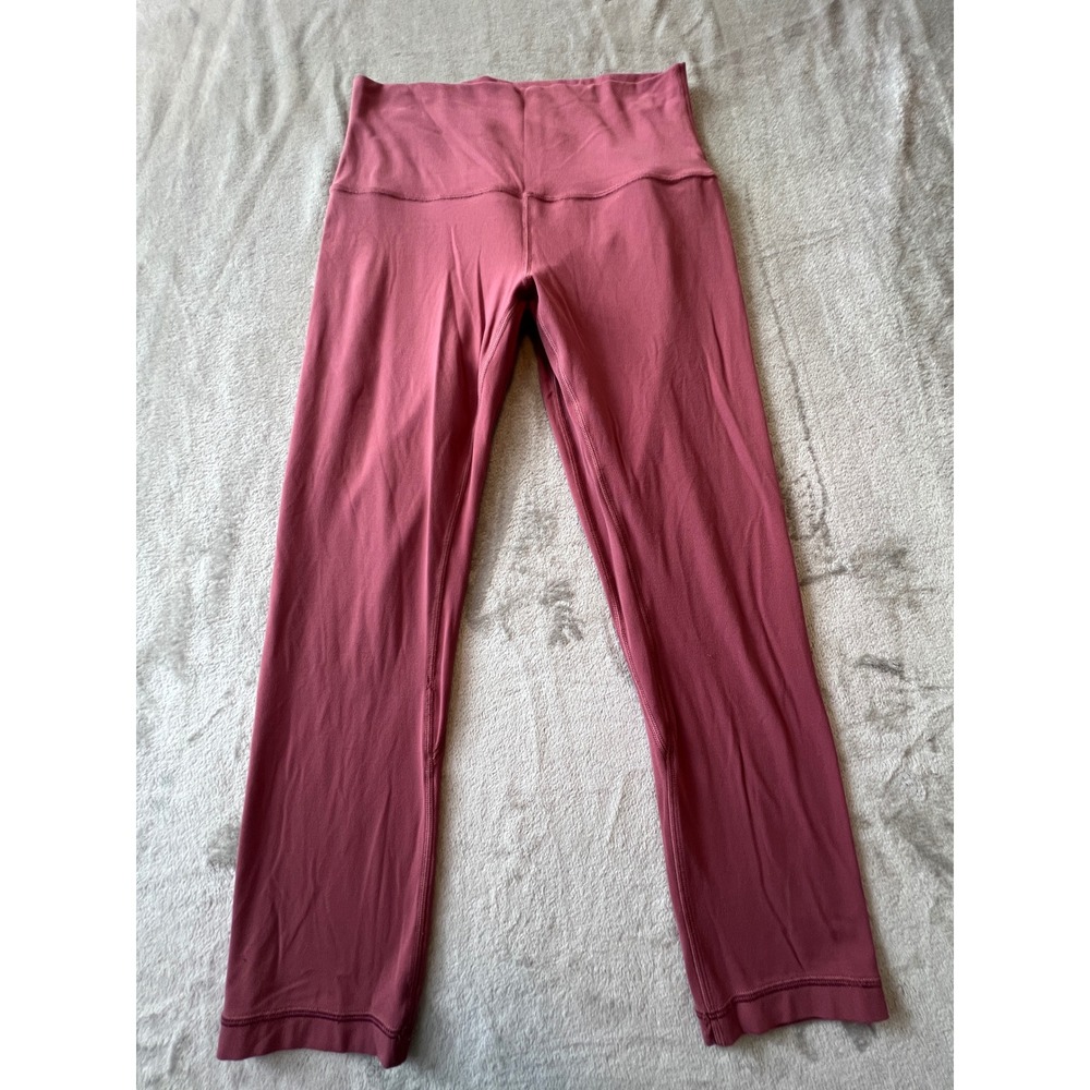 Lululemon Align Crop Leggings Women 6 Chianti Pink High Rise 21 Inch Yoga Pants